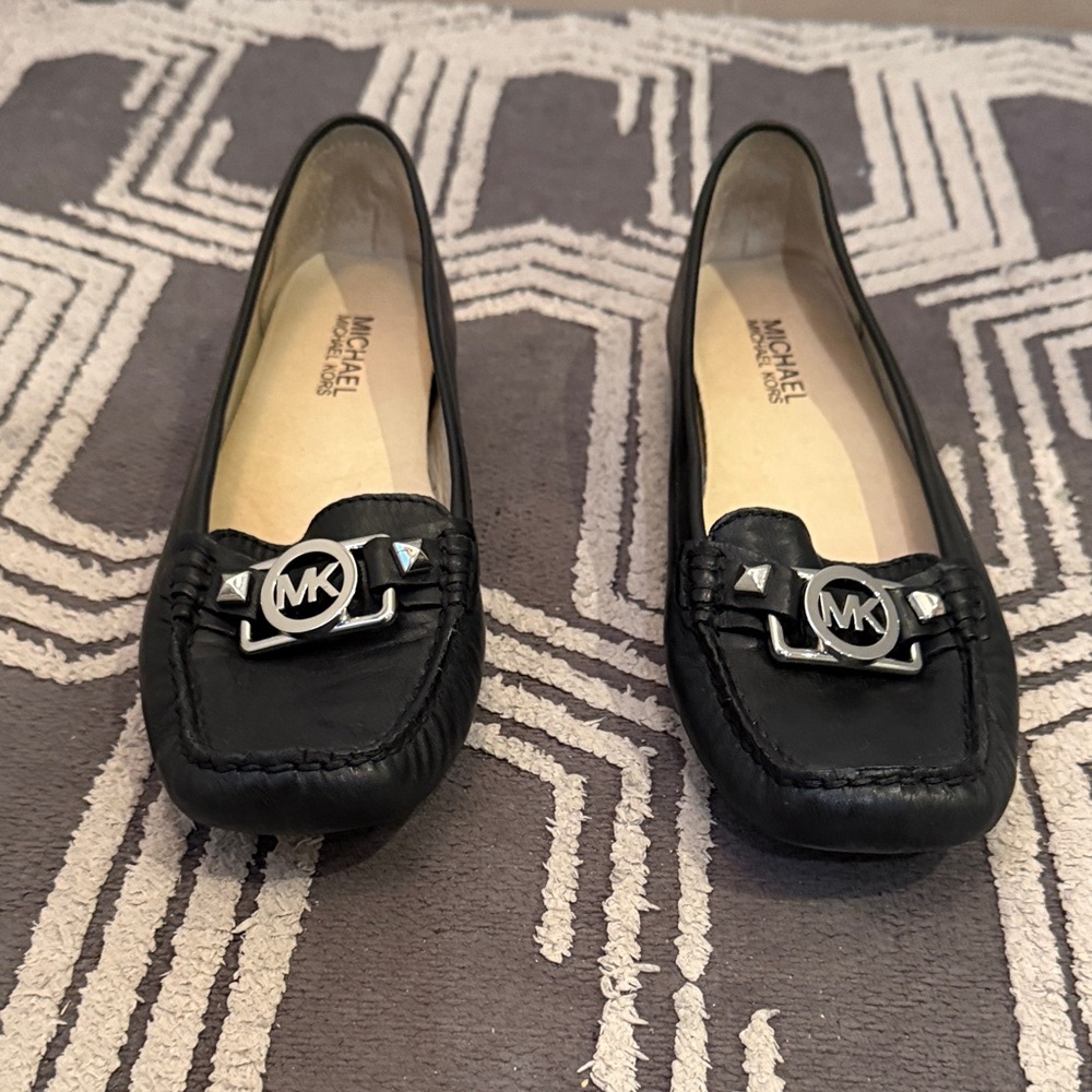 Michael Kors Black Leather Loafers